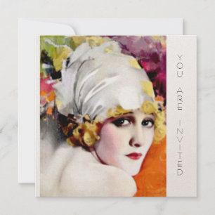 Invitations, anna nilsson on metallic gold stock invitation