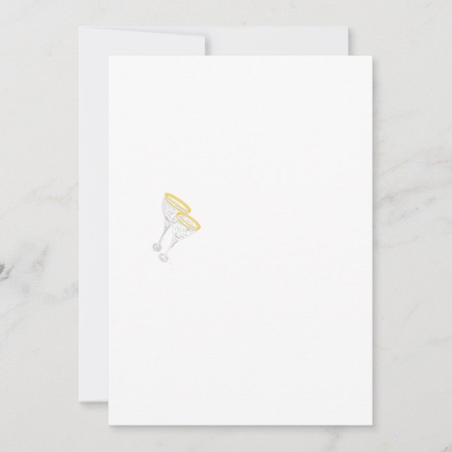 Invitations & Announcements :  Champagne Glasses (Front)