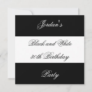 Invitations Black & White Style Party