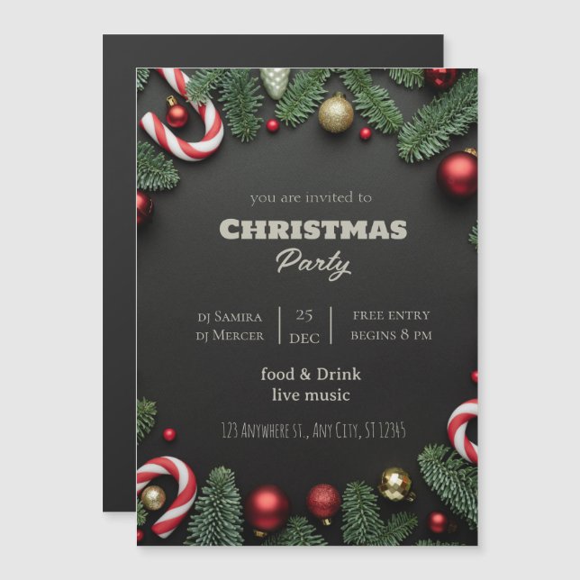 Invitations Christmas Party  (Front/Back)