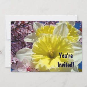 Invitations Custom Yellow Daffodil Flowers Spring