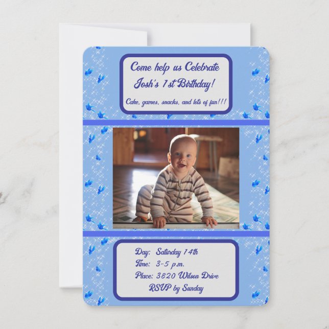 Invitations for Baby's Birthday (Front)