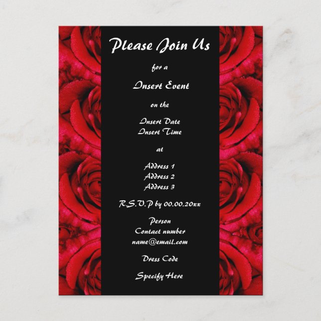 Invitations formal occasions - customise (Front)