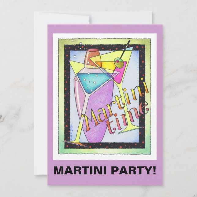 INVITATIONS - MARTINI TIME (Front)