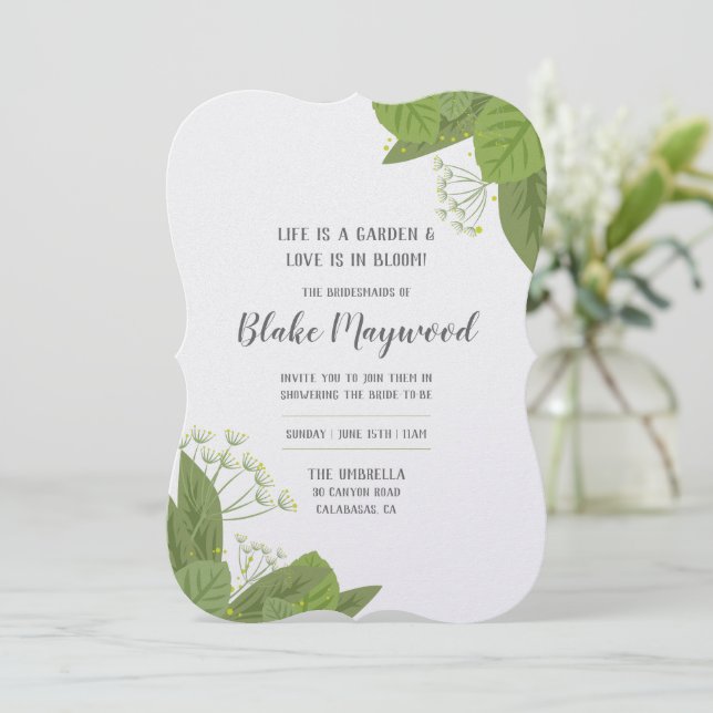Invitations | Shower | Herb Blooms (Standing Front)