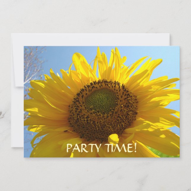 INVITATIONS SUNFLOWERS Party Time! Parties Invites (Front)