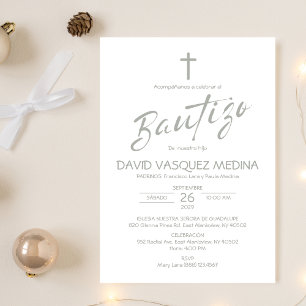 Invitcion Bautizo Minimalist Pastel Colours Baptis Invitation