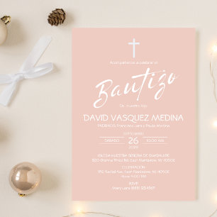 Invitcion Bautizo Minimalist Pastel Colours Baptis Invitation