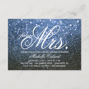 Invite - Blue Lit Nite Bridal Shower future Mrs.