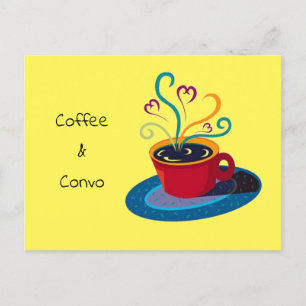 Invite Coffee & Convo klatch informal hip mod brew