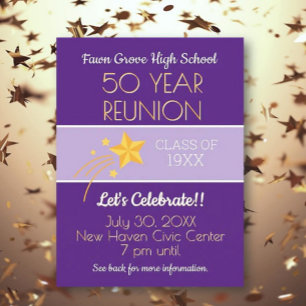 Invite 'Em! 50th Class Reunion Postcard