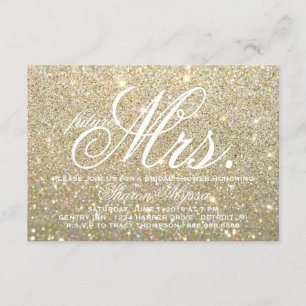 Invite - Gold Bridal Shower future Mrs. W