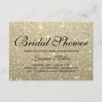 Invite - Gold Glit Fab Shower