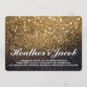Invite - Gold Lit Nite Fab Wedding
