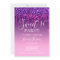 Invite - Purple & Pink Glitter Drip Sweet Sixteen