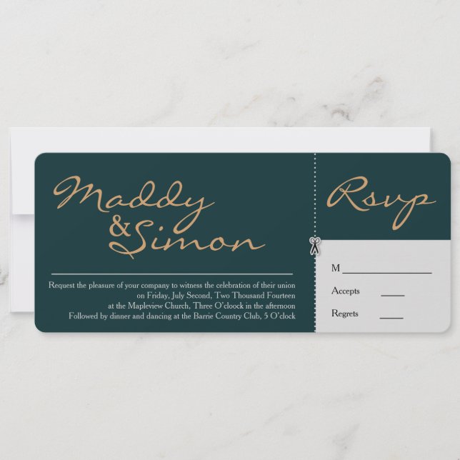 INVITE & RSVP COMBINED | Simple Calligraphy (Front)
