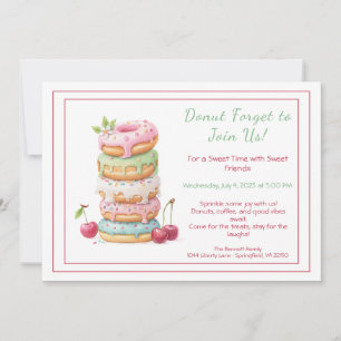 Invite to a Sweet Donut Party Colorful Celebration