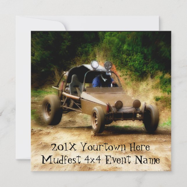 Invite to  Mudfest dirty Dunebuggy 4x4 racing (Front)