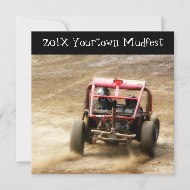 Invite to  Mudfest dirty Dunebuggy 4x4 racing (Front)