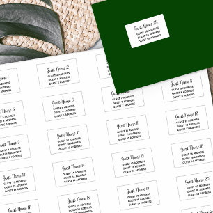 Invitee Labels 28 Bouncy Name and Print Address