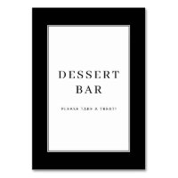 Inviting Black and White Typographic Dessert Bar S