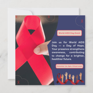 Inviting Change: Help Fight AIDS Day Awareness Invitation
