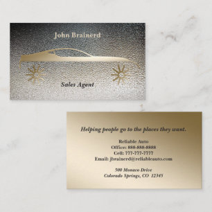 Inviting Gold and Saphire Auto Business Card