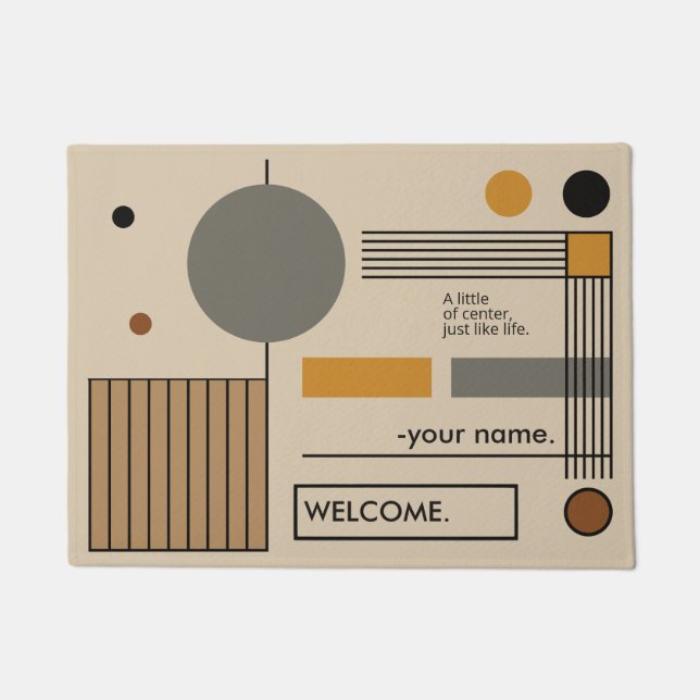 Inviting perfection for intellectuals, Bauhaus Doormat (Front)