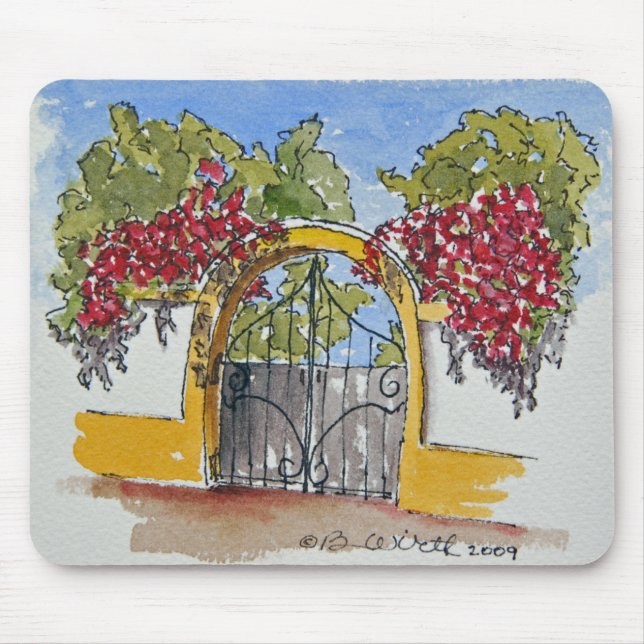 Inviting Portuguese Gate Mousepad (Front)