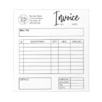 Invoice Order Form Custom Logo Business