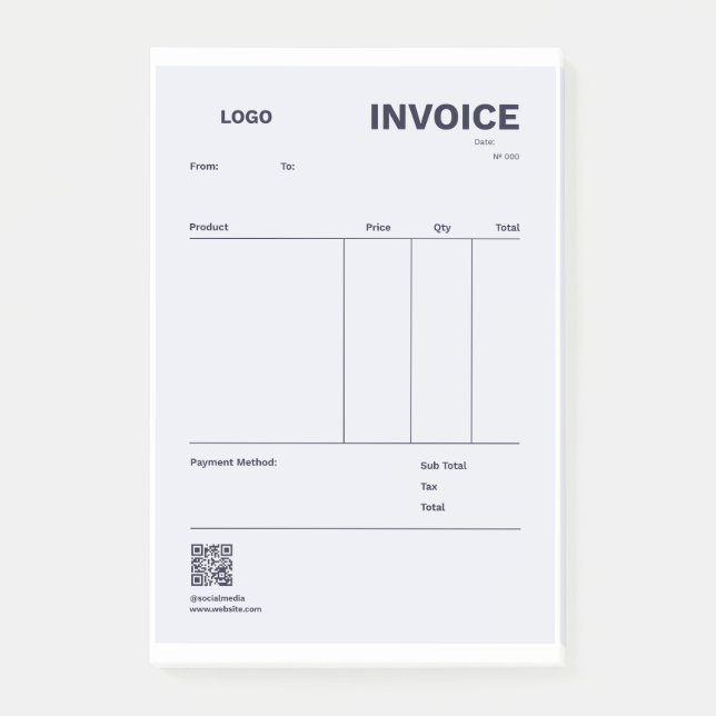 INVOICE POST-IT NOTES (Front)