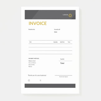 invoice post-it notes