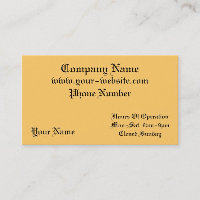 Invoice Receipt Business Card (Front)