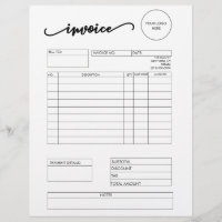 Invoice Small Business Supplies Letterhead