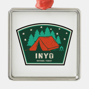Inyo National Forest Camping Metal Tree Decoration