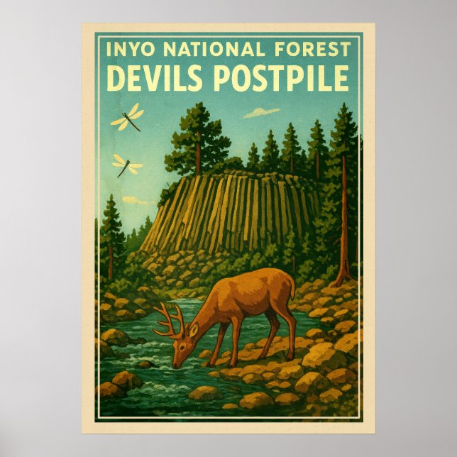 Inyo National Forest - Devils Postpile V01 Poster (Front)