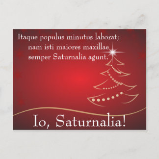 Io Saturnalia Quote from Petronius Invitation Postcard