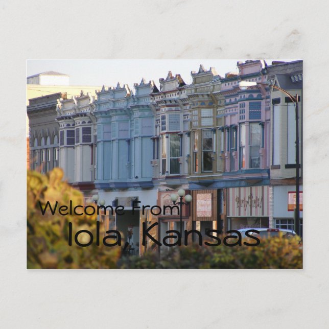 Iola, Kansas Postcard (Front)