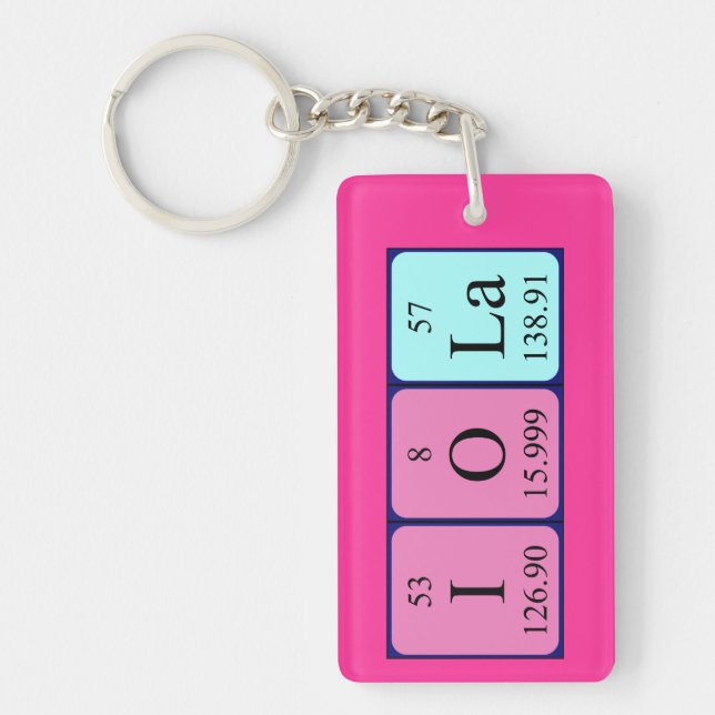 Iola periodic table name keyring (Front)