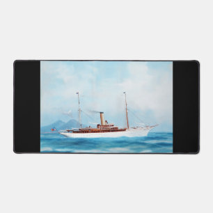 Iolanda Steam Yacht 1909 Desk Mat