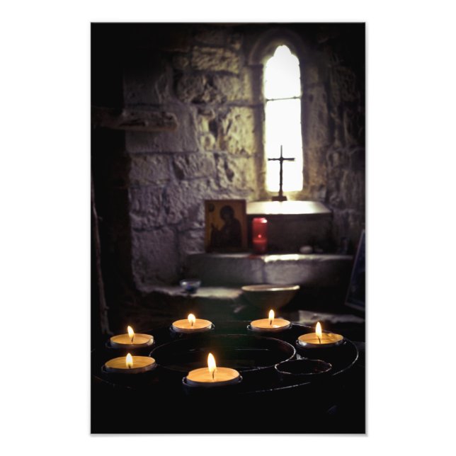 Iona Abbey Candles Photo Print (Front)