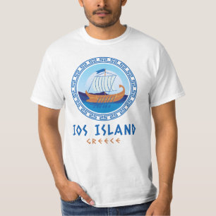 IOS, Greece Greek Ship Design Men's T-Shirt