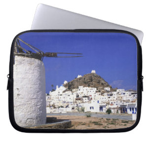 Ios, Greece. The beautful and crisp, white and Laptop Sleeve