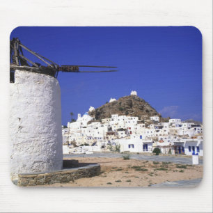 Ios, Greece. The beautful and crisp, white and Mouse Pad