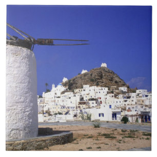 Ios, Greece. The beautful and crisp, white and Tile