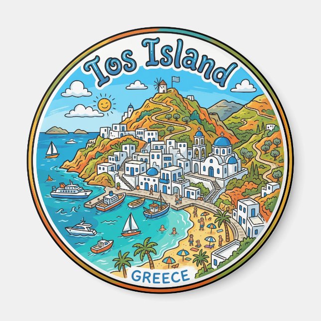 Ios Island Greece Magnet (Front)