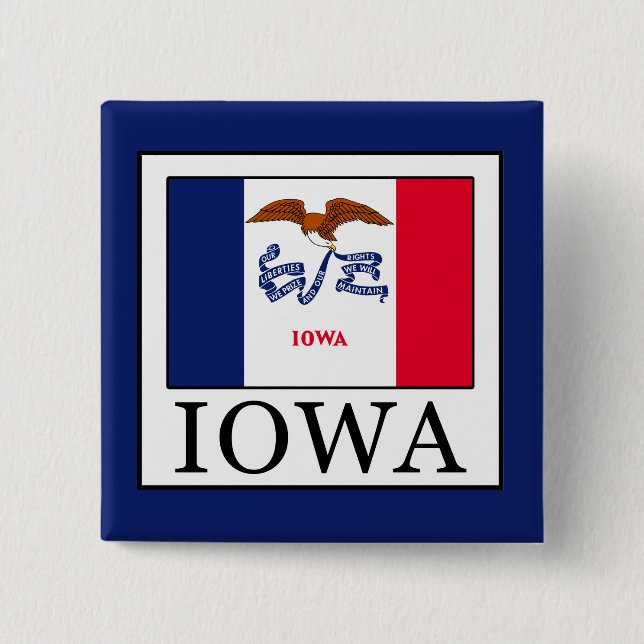 Iowa 15 Cm Square Badge (Front)
