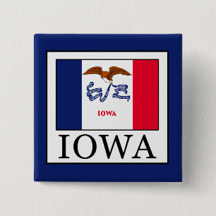 Iowa 15 Cm Square Badge