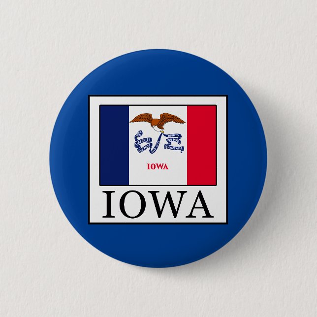 Iowa 6 Cm Round Badge (Front)