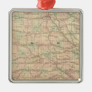 Iowa 6 metal tree decoration